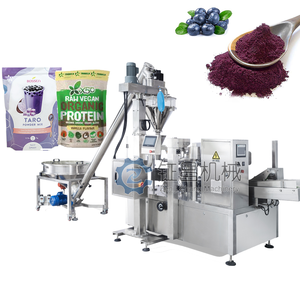 Máquina de envasado de polvo de café de alta velocidad y multistación para bolsas preformadas con cierre vertical tipo Doypack - Product Image 6