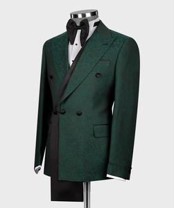 Sur mesure Double boutonnage hommes Blazer fête de <span class=keywords><strong>mariage</strong></span> dîner marié Tuxedos bal Slim Fit <span class=keywords><strong>vert</strong></span> <span class=keywords><strong>costume</strong></span> - Product Image 2
