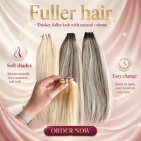 Extensions de cheveux humains lisses, mèches de cheveux blondes et multicolores nouées à la main, tissages de cheveux 100 % naturels pour salon