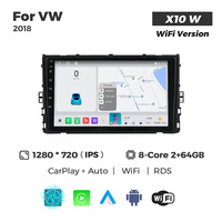 MEKEDE X10 X20 X30 X40 UIS7865 8+128G QLED AKM DSP CarPlay sans fil Android Auto pour VW 2018