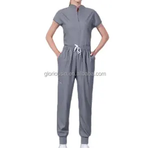 GloriousIn RTS scrubs 2023 hotel nursing yoga uniforms ladies natural sugar scrubcap dry-fit barco whole sale reversible capri p