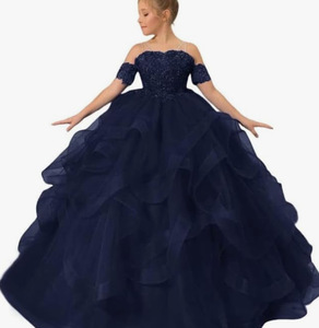 Robe <span class=keywords><strong>de</strong></span> soirée longueur thé à bretelles fines, coupe crayon, avec jupe bouffante à traîne, pour spectacle et hôte, modèle export - Product Image 6