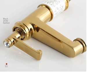 Sang trọng CE chứng nhận vàng brass lưu vực bồn rửa vòi lạnh nóng tắm vòi nước và vòi nước nóng bán lưu vực vòi nước phòng tắm vòi - Product Image 4