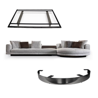 Pieds de canapé en alliage d'aluminium de style moderne, pieds de table solides, pieds de meubles en métal pour canapé Vangeni H3192