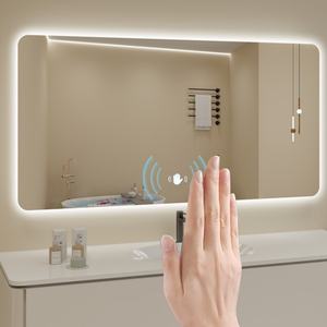 Moderner Badezimmerspiegel im Hotel-Stil mit intelligenter LED-Beleuchtung und Antibeschlagfunktion, Waschtischspiegel - Product Image 4