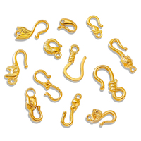 Hongtong acier inoxydable 18K plaqué or connecteurs géométriques bricolage fabrication de bijoux accessoires bijoux collier fermoir