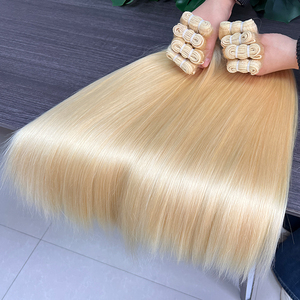 Extensions de cheveux humains Funmi vierges bruts, lisses comme des baguettes, doublement étirés, <span class=keywords><strong>blond</strong></span> 613, provenant d'un seul donneur, en gros, par lot - Product Image 1