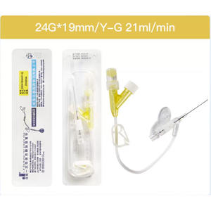 Y-प्रकार डिस्पोजेबल 22 ग्राम/24 ग्राम बाँझ प्लास्टिक जलसेक प्रतिधारण सुई प्लास्टिक ट्यूब परिधीय रक्त संग्रह कॉस्मेटिक के लिए - Product Image 3
