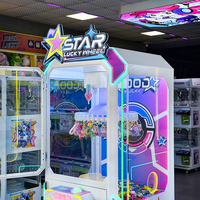 Machine à grue commerciale à monnayeur en métal, équipement de jeu d'amusement intérieur avec distributeur de prix, version anglaise, garantie 1 an, pour centre commercial et cadeaux