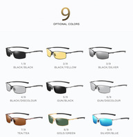 Vente en gros de nouvelles lunettes de soleil polarisées pour hommes monture rouge verres UV400 Tac lunettes de conduite lunettes à changement de couleur et lunettes de vision nocturne