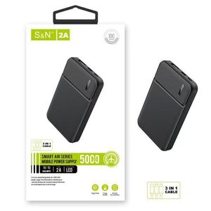 Banco de Energía S&N de 5000 mAh 2A con Indicador LED, Solución de Carga Móvil - Product Image 2