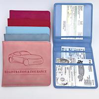 Organisateur de documents de voiture à fermeture magnétique en gros Porte-cartes d'immatriculation et d'assurance de voiture Portefeuille pour la paperasserie des véhicules automobiles