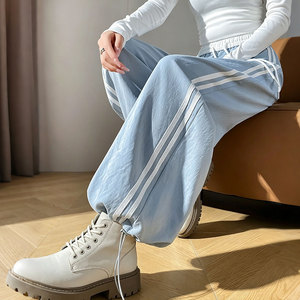 Pantalones rectos frescos de verano para mujer, pantalones deportivos para exteriores, pantalones cargo holgados de secado rápido para mujer, recomendados de fábrica - Product Image 4