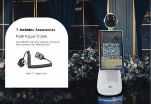 <span class=keywords><strong>Robot</strong></span> de livraison autonome Robin RMS pour caméra M50, cabine photo 360° vidéo et photo contrôlée par application pour fêtes et événements, avec flight case - Product Image 2