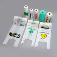T-shirt tas Wanda HDPE voedsel PLA PBAT supermarkt vest boodschappentas groenten fruit verpakkingszak kleurenprint op maat