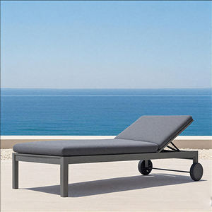 Silla de piscina con ruedas de aluminio, diseño moderno, tumbona para exteriores, tumbona para uso en hoteles, resistente a los rayos UV - Product Image 3