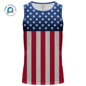 PURO personalizado EE. UU. Bandera poliéster basketbl NRL camiseta para hombres transpirable entrenamiento Jersey chaleco camisa mujeres camisetas sin mangas para gimnasio