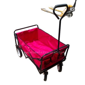 OEM <b>Folding</b> Cloth <b>Cart</b> 1110x520x1015mm Four-Wheel Metal Frame Tool <b>Cart</b> For Garden Outdoor Camping - Product Image 5