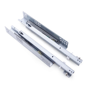 Heavy Duty Ball Bearing 2-Fold Drawer Slides Undermount Hidden Soft Closing Kitchen Cabinet Drawer Slide Rail