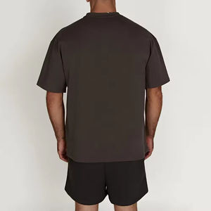 Ensemble T-shirt et short d'été en coton personnalisés Ensemble unisexe deux pièces short et chemise pour hommes Logo personnalisé Ensemble short pour hommes - Product Image 6
