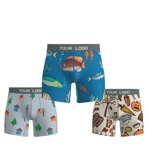 Pantalones Cortos Deportivos de Poliéster Transpirables Casuales de Tiro Medio con Estampado Animal para Hombre, Logotipo Personalizado 2024, Marca de Calidad, Ropa Interior al por Mayor - Product Image 1