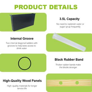 Lot de 2 abreuvoirs à abeilles de 3,5 L, distributeur de sirop pour ruche à 10 cadres, outils essentiels d'apiculture pour l'alimentation printanière - Product Image 2