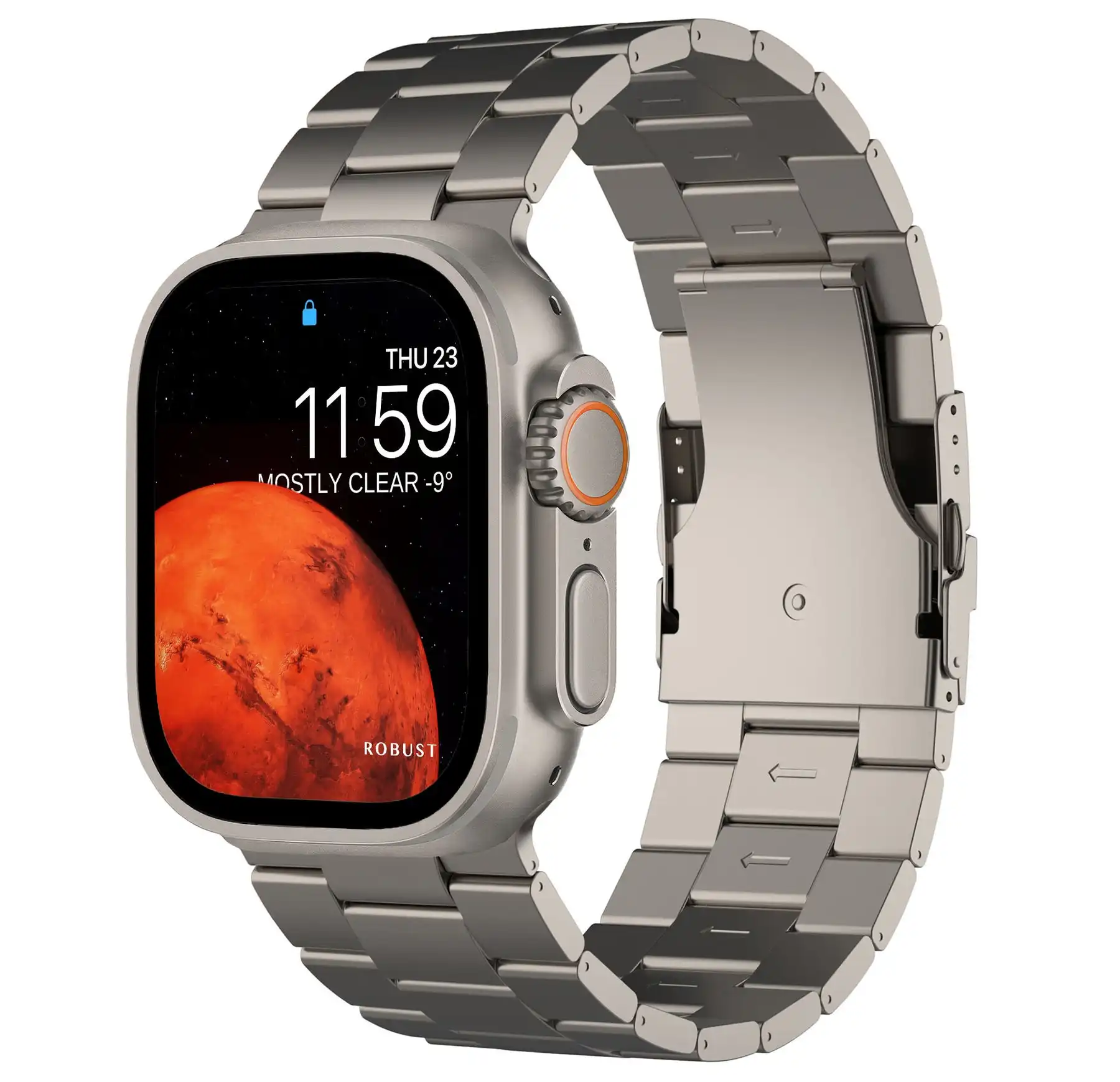 PULSERA TRIPLE LINK DE TITANIO para Apple Watch ultra banda de titanio 49MM