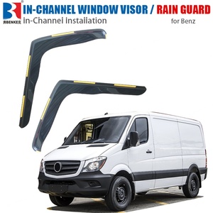 Déflecteurs de fenêtre intégrés pour Benz Sprinter - Pare-pluie et visières anti-vent compatibles avec toutes les voitures et SUV Benz - Product Image 1