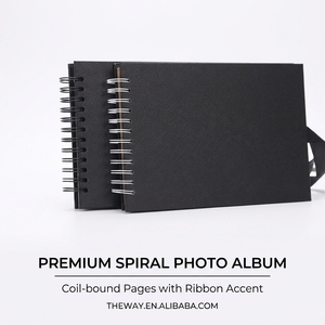 Set Fai-<span class=keywords><strong>da</strong></span>-Te per Scrapbooking A4 con 40 Pagine Nere, Album Fotografico e Libro degli Ospiti per Matrimoni, Rilegatura <span class=keywords><strong>a</strong></span> Spirale per Schizzi <span class=keywords><strong>a</strong></span> <span class=keywords><strong>Matita</strong></span> - Product Image 2