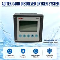 Analyseur de DO à montage sur panneau ACITEK OEM, MODBUS RS485 4-20mA, étanche IP65, écran LCD, double relais, mesure en ligne, cathode en or, membrane PFA