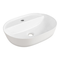 Lavabo de salle de bain rectangulaire moderne de haute qualité, évier en céramique écologique pour hôtel, restaurant, usage de luxe