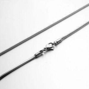 Corrente de Colar em Aço Inoxidável HP199 em Forma de Cobra Quadrada, Corrente de Aço Titânio para Homens e Mulheres, Adequada para Fazer Joias DIY - Product Image 3