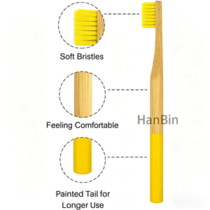 Custom Logo Kids Bamboo <strong>Toothbrushes</strong> Natural Soft Bristles Durable Charcoal <strong>Wooden</strong> Brushes Compostable Design for Children - Product Image 3