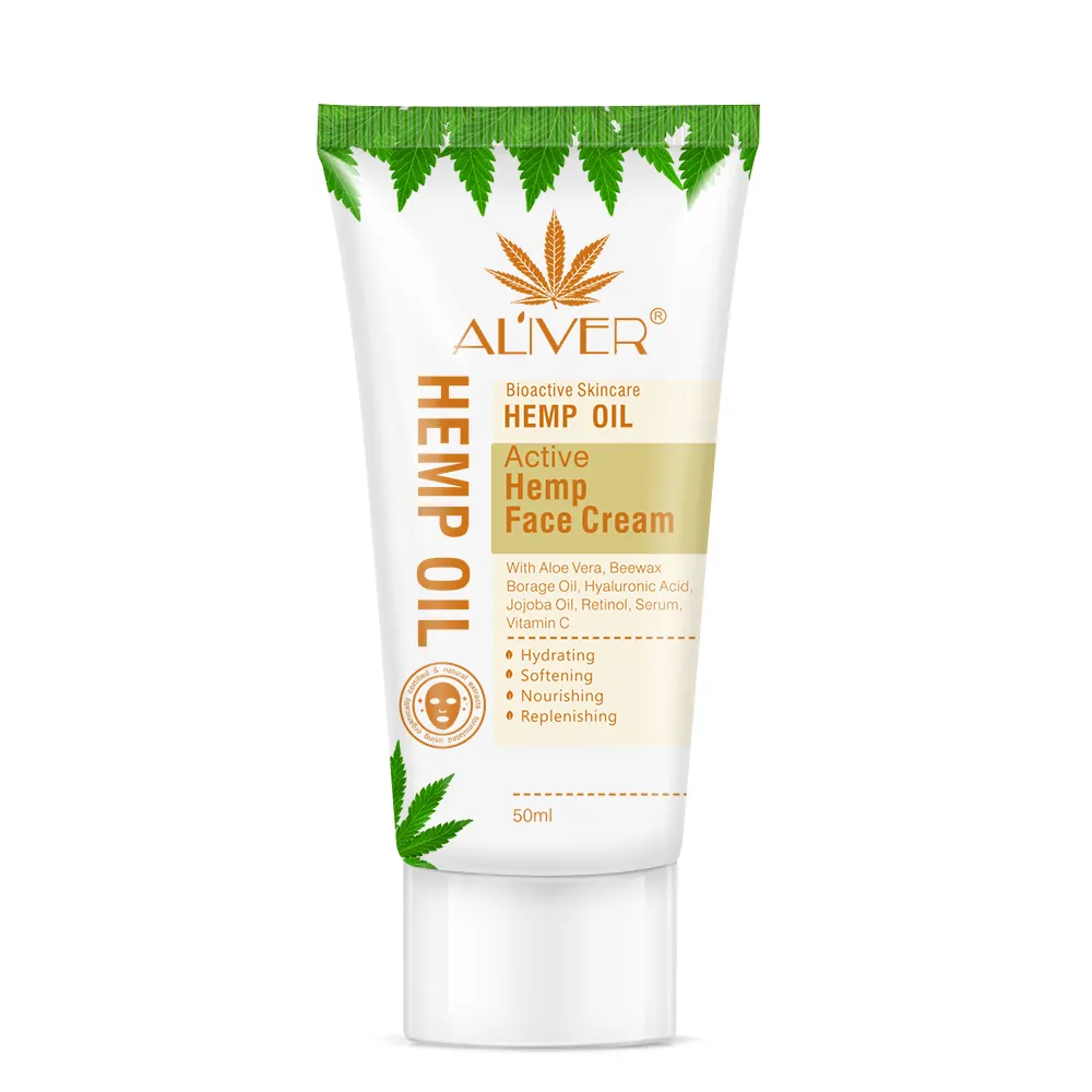 Aliver Bio-Active SKin Care olio di canapa crema viso alla canapa attiva idratante ammorbidente nutriente ricostituente