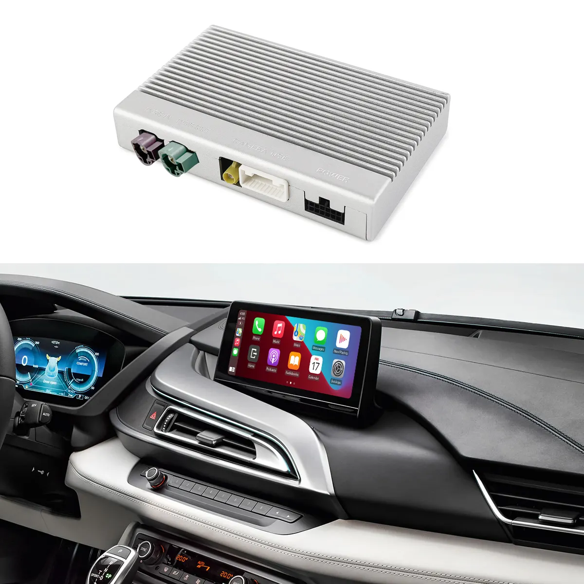 सड़क शीर्ष कार खेलने बॉक्स एंड्रॉयड ऑटो मल्टीमीडिया एप्पल बीएमडब्ल्यू के लिए Carplay इंटरफ़ेस उन्नयन स्मार्ट बॉक्स NBT i8 I12 2014-2018