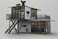 Bâtiment Commercial Personnalisé en Conteneur, Résistant au Vent et Stable, pour Commerce de Détail, Café et Divertissement