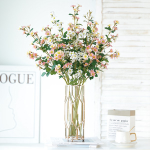 <b>Artificial</b> Rose <b>Bouquet</b> Long Branched Two Forked Small Rose Plastic Silk Flowers High Simulation Wedding Home Decor - Product Image 3