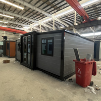 Maisons conteneurs préfabriquées à construction rapide, logements familiaux assemblés, maisons conteneurs extérieures extensibles et pliables