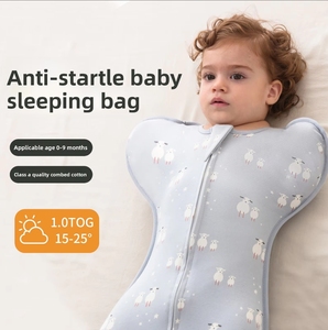 Couverture d'emmaillotage en coton quatre saisons pour bébé, motif dessin animé, anti-sursaut, sac de couchage pour nouveau-né - Product Image 5
