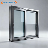 Ventana Corredera de Aleación de Aluminio con Garantía de 5 Años del Fabricante, Vidrio de Doble Panel Ecológico con Certificación CE para Proyectos Residenciales y Hoteleros