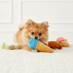 Juego de Juguetes de Peluche para Perros con Forma de Rebanada de Pan, Helado, Chocolate y Galleta - Juguetes Interactivos para Perros Pequeños, Juguetes con Sonido para Mascotas - Product Image 3
