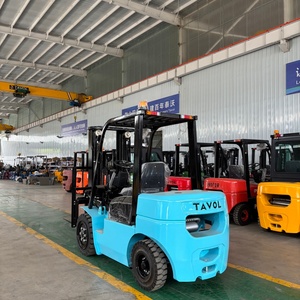 Forklift Diesel Tavol 3T Ban Solid Tugas Berat Counterweight Besi Cor Tiang Tiga Tingkat Hidrolik Untuk Penggunaan Dalam Ruangan - Product Image 3