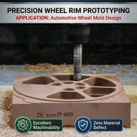 ZS TOOL 460 Planche en polyuréthane PU de haute densité usinée CNC, planche en résine pour le modélisme et la conception de style