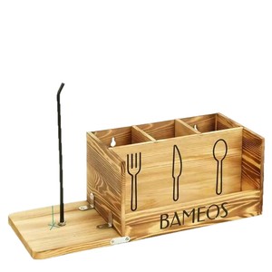 Wooden <b>kitchen</b> tableware and condiment storage rack, wall-mounted toilet <b>paper</b> holder, bathroom toiletries organizer. - Product Image 5