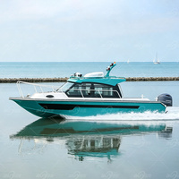 Bateau à moteur à coque rigide de conception nouvelle, 23,6 pieds/7,2 m, petit yacht en aluminium pour la pêche avec certificat CE