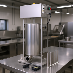 Embutidora de Salchichas Eléctrica de Acero Inoxidable 20L 110V 250W con Cuatro Tubos para Uso Industrial - Product Image 2