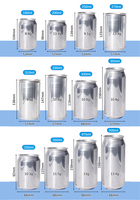 Latas de aluminio vacías Diseño de impresión personalizado Estándar 250ML 330ML 500ML Latas de aluminio para bebidas