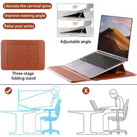 Housse pour ordinateur portable en cuir PU de 14 pouces, compatible avec le nouveau Mac Book Pro 2021, Huawei MateBook 2021, HP Chromebook, Dell Latitude