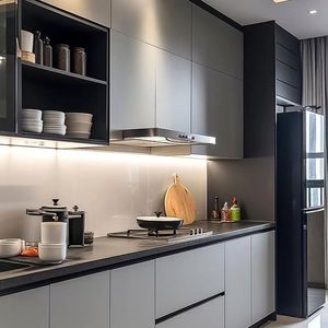 Armoire de cuisine design moderne en bois MDF - Product Image 1