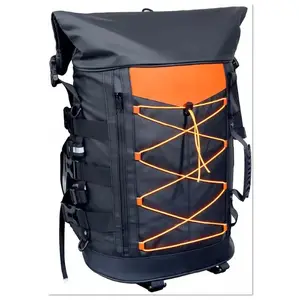 Mochila de bagagem para motocicleta, mochila para viagem expansível personalizada para motocicleta